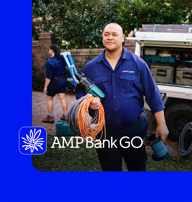 Tradie holding equipment