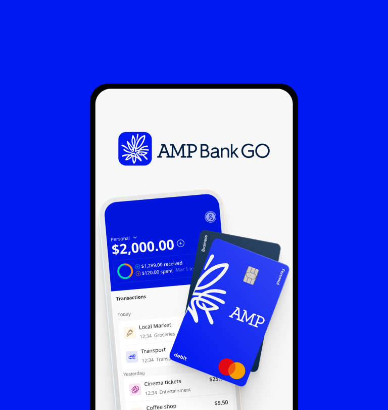 AMP bank GO screens