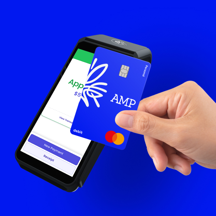 Hand tapping phone to eftpos machine