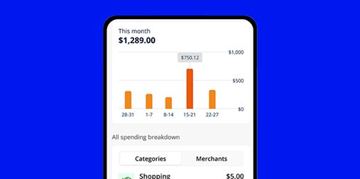 Spend categories screen