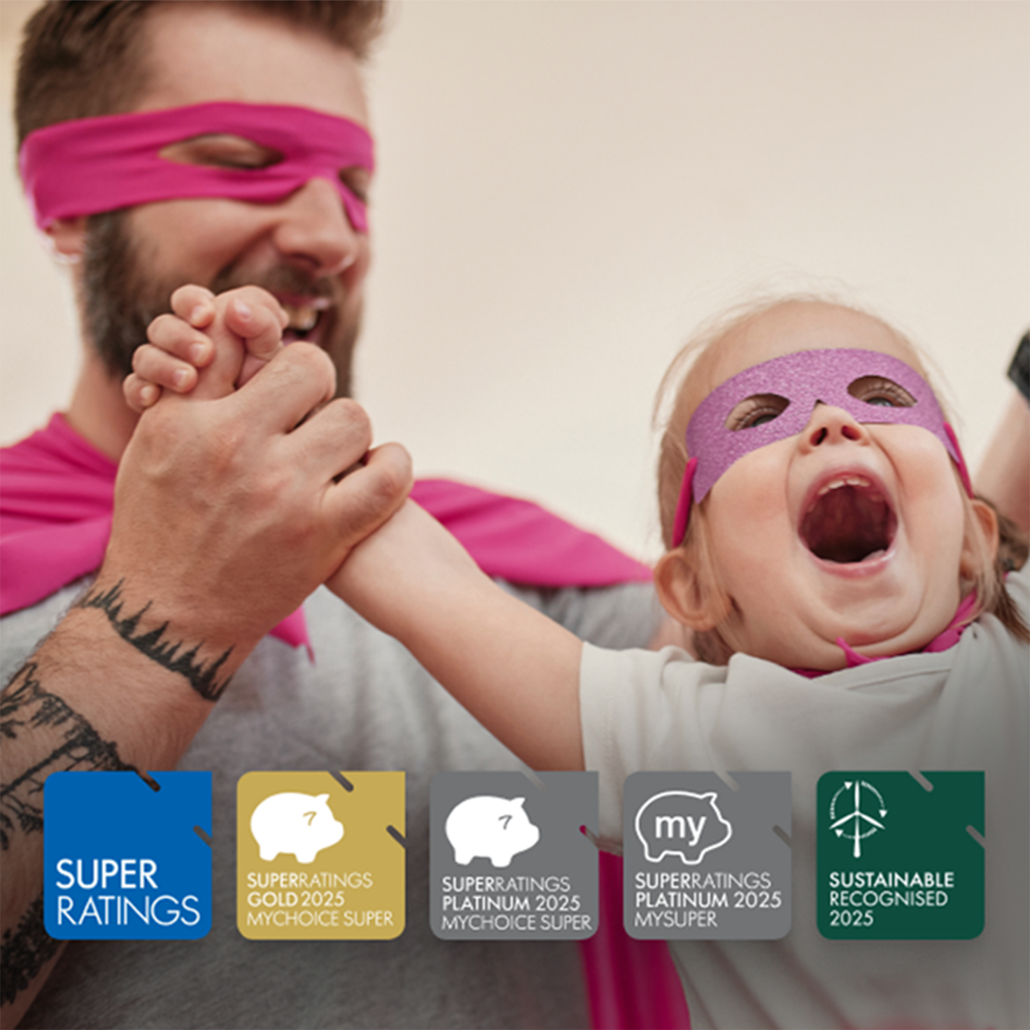 man playing with child