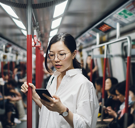 women watching phone