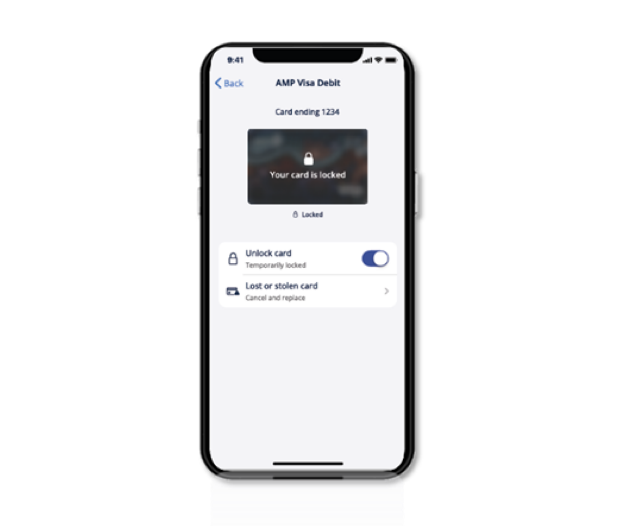 Lock or unlock your card phone screen